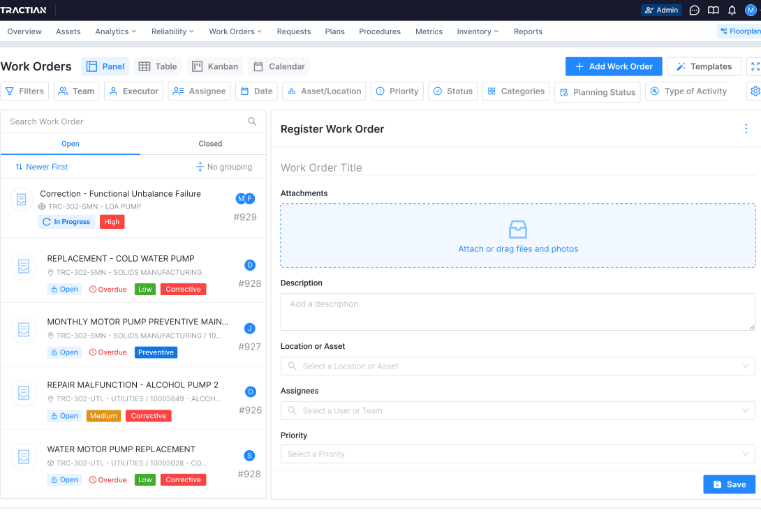 Simplified Work Order management